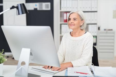 woman working at computer