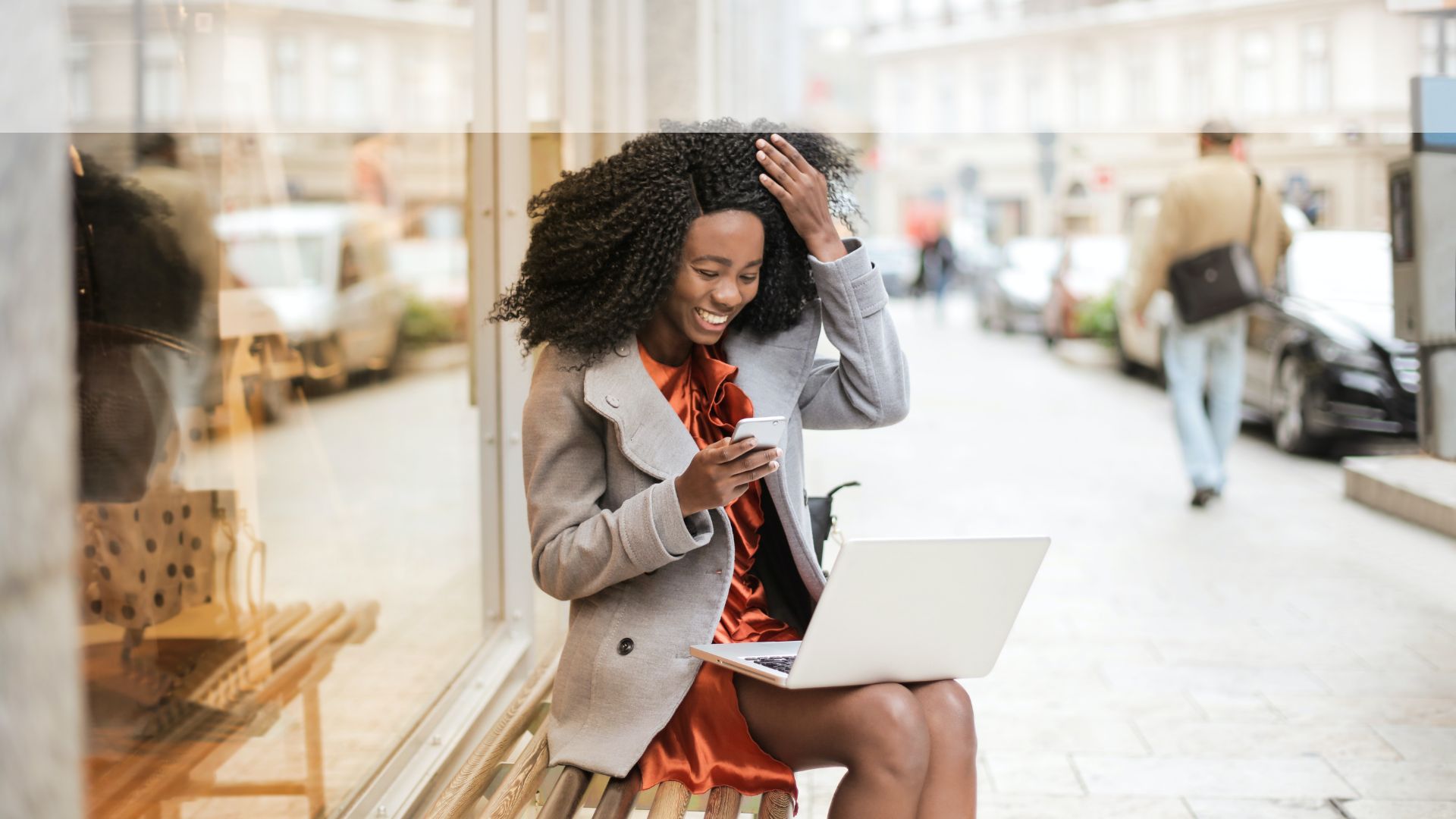 Woman sitting on bench