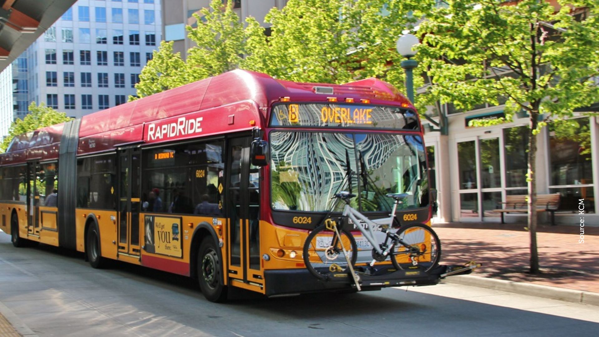 King County Metro bus on street. 