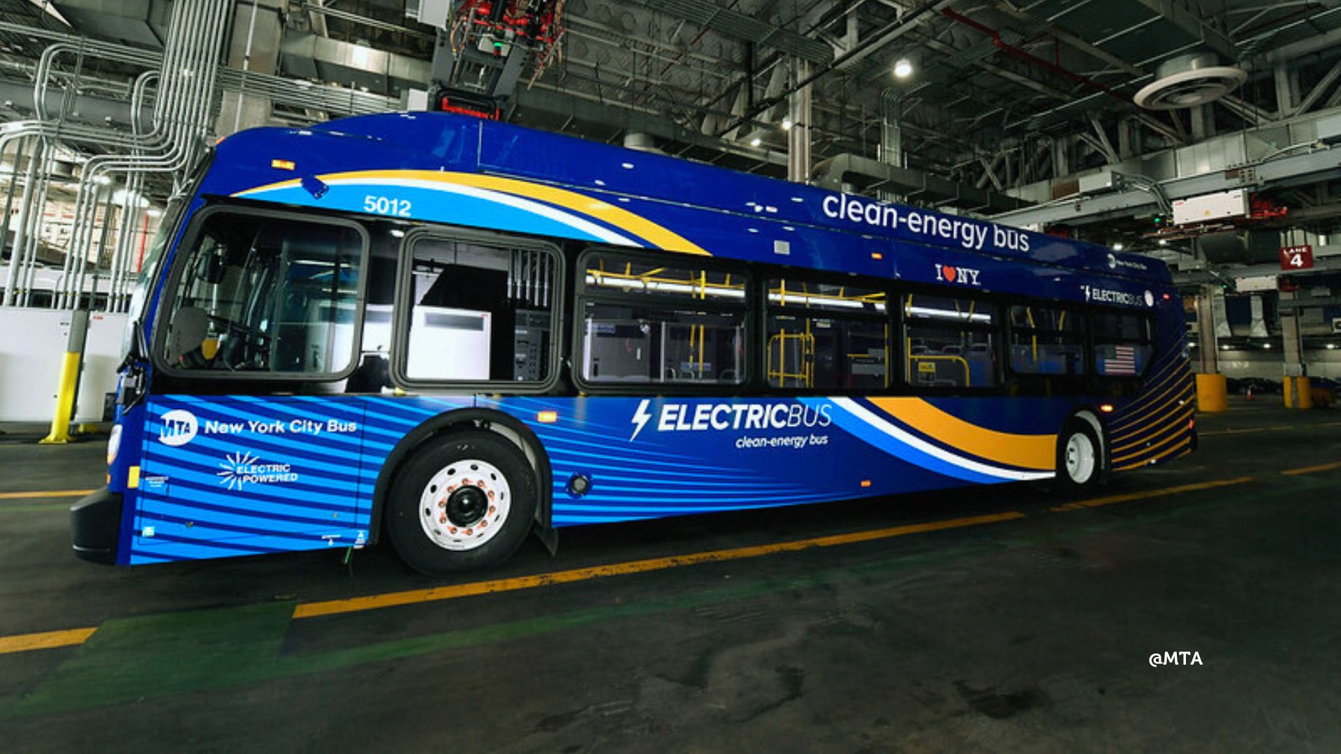 New York MTA electric bus.