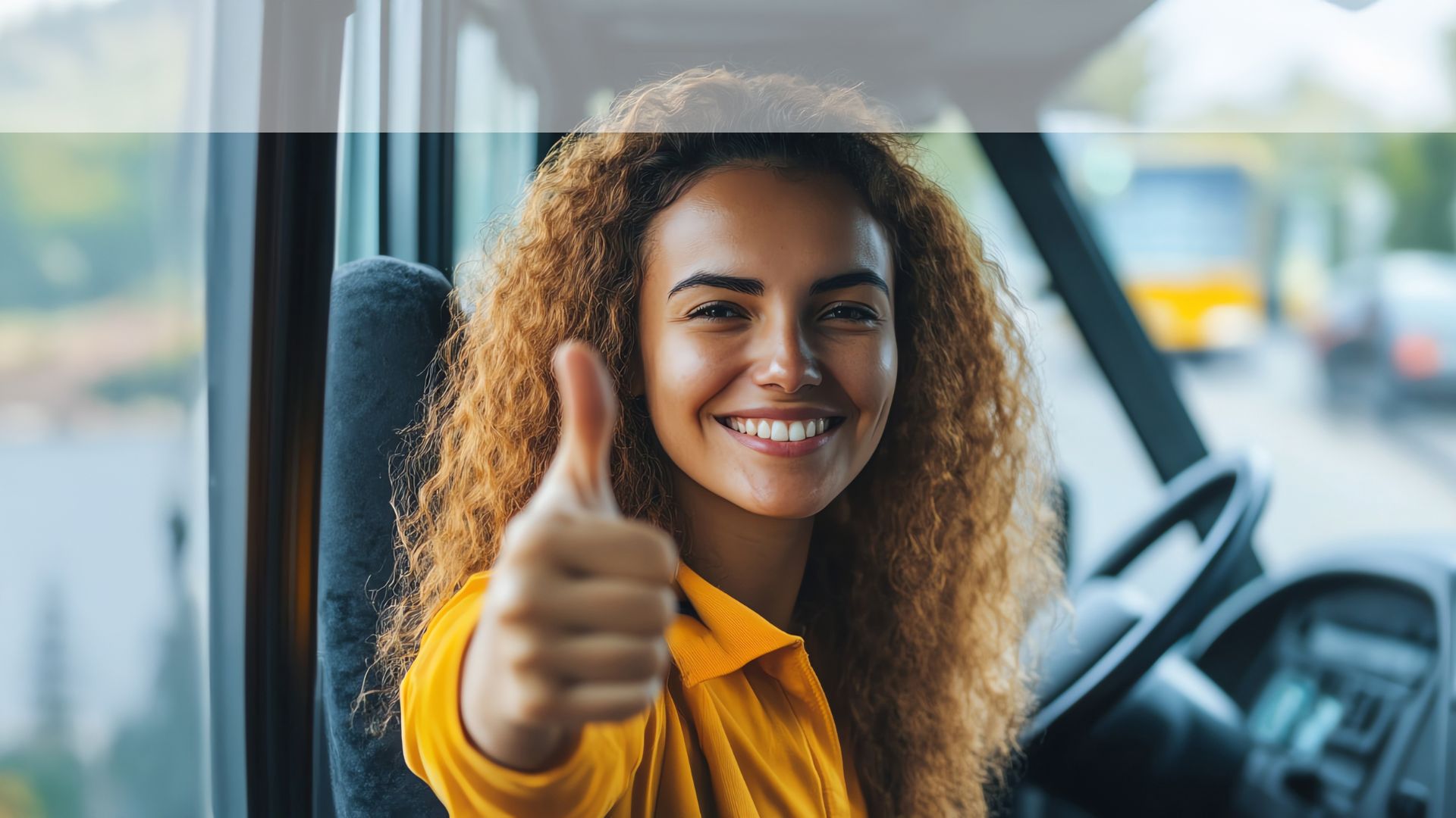 Woman on bus